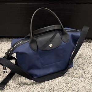 Longchamp Le Pilage energy navy and crossbody Handbag Small (old version)